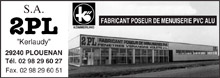 Fabrication Fenetres 2PL Plouenan partenaire du football Club Bodilis Plougar