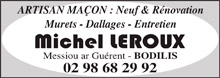 Michel Leroux artisan maçon partenaire du football Club Bodilis Plougar