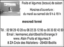Fruits et légumes Kermarrec partenaire du football Club Bodilis Plougar
